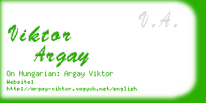 viktor argay business card